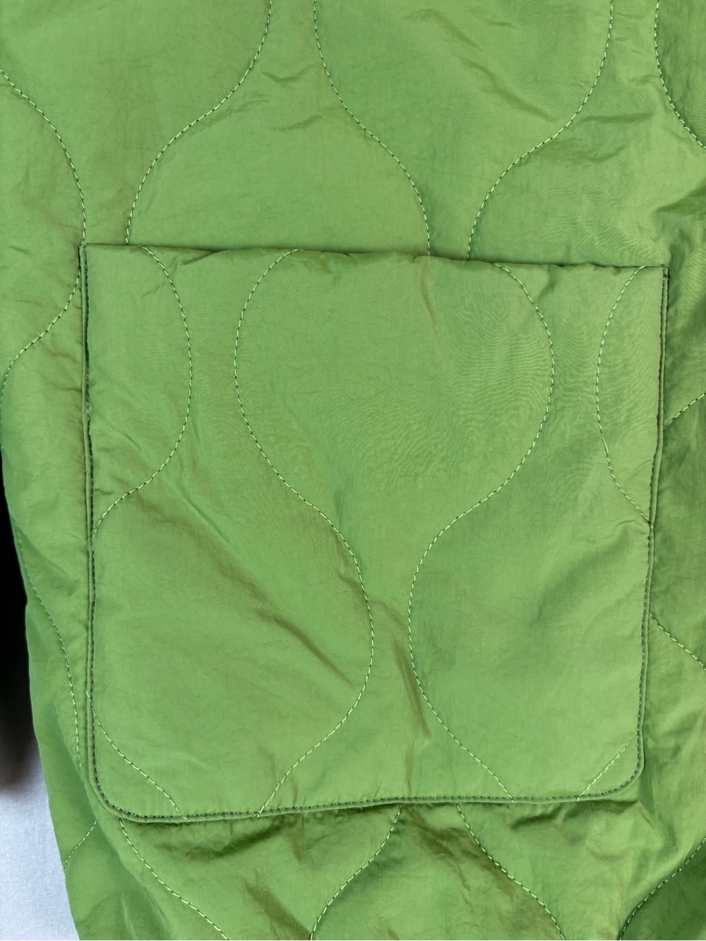 Stunning HEYSON Quilted Green Jacket with Cream Trim and Buttons Large NWT - Picture 4 of 10